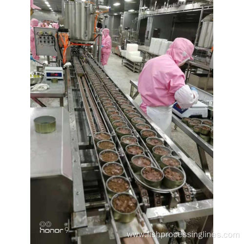 Complete canned tuna sardine fish processing line